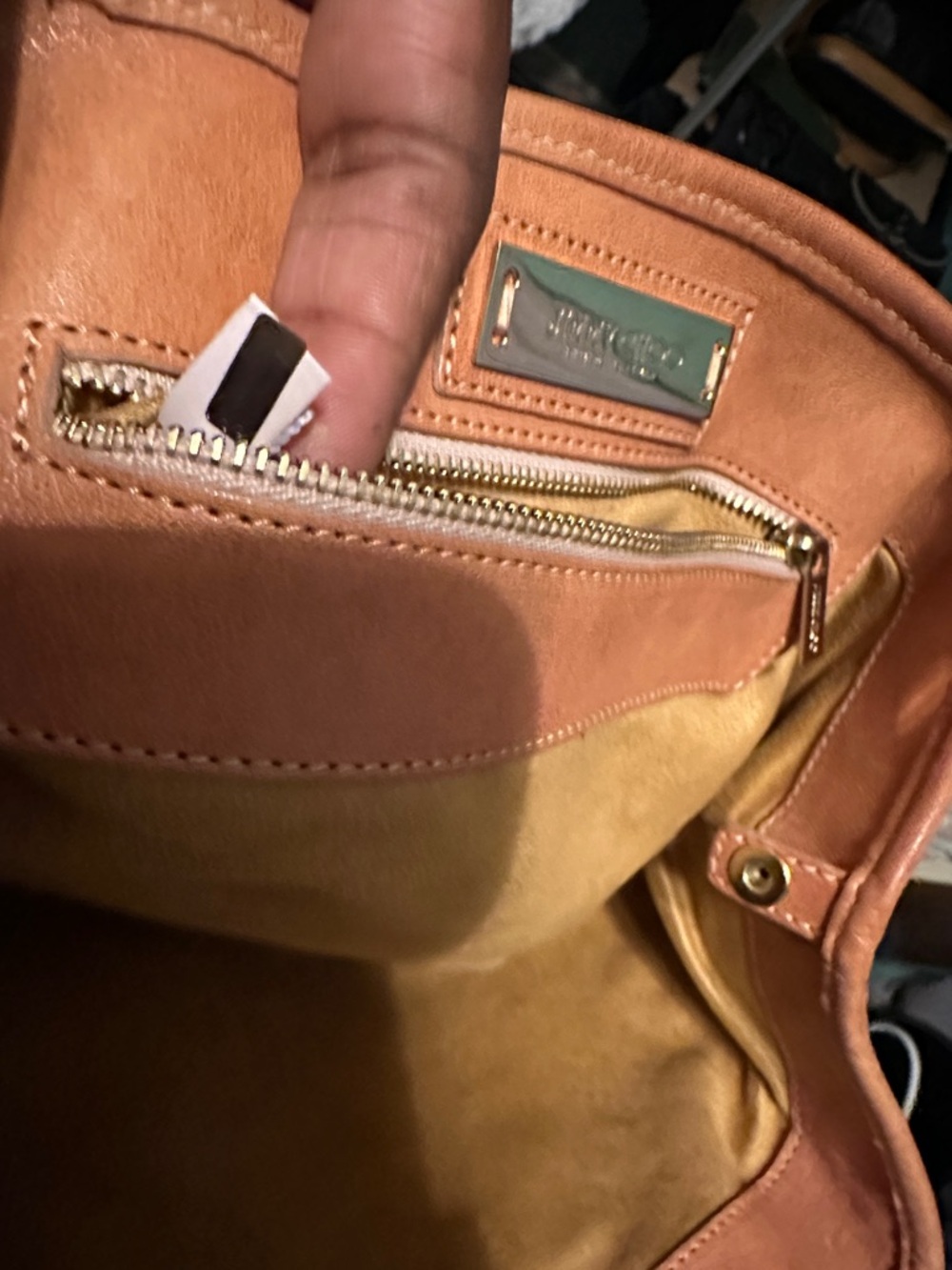Jimmy Choo Tan Leather Star-Studded Shoulder Bag - Picture 7 of 7